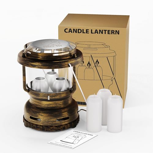 3-Wick Candle Lantern for Power Outages, 18H Emergency Light - Image 8