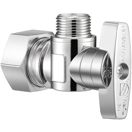 1 Pack Angle Stop Valve,1/4 Turn Water Shut Off Valves - Image 2