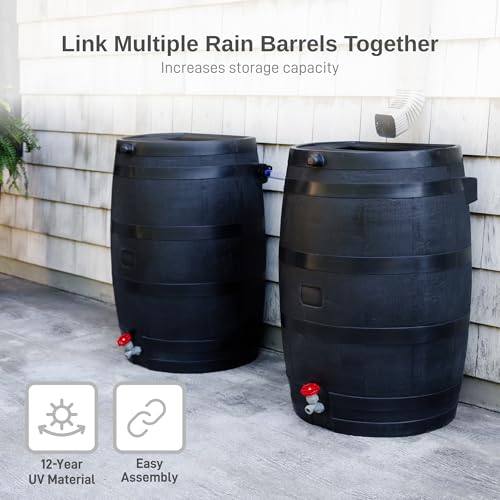 RTS Home Accents 50-Gallon ECO Rain Barrel Made with 100% - Image 6