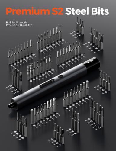Soleilwear Electric Precision Screwdriver, 80pcs Mini | Hand Tools - Image 6