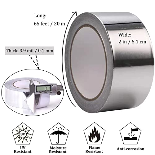 Aluminum Foil Duct Tape Heavy Duty Waterproof, Premium - Image 3