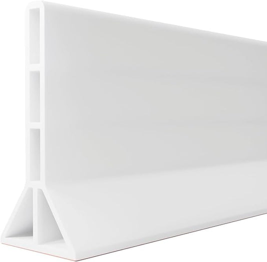 3.8'' High Shower Threshold Water Dam Collapsible Shower Water Splash Guard for Shower Water Blocker for Wet and Dry Separation Bathroom and Kitchen (80 Inch)