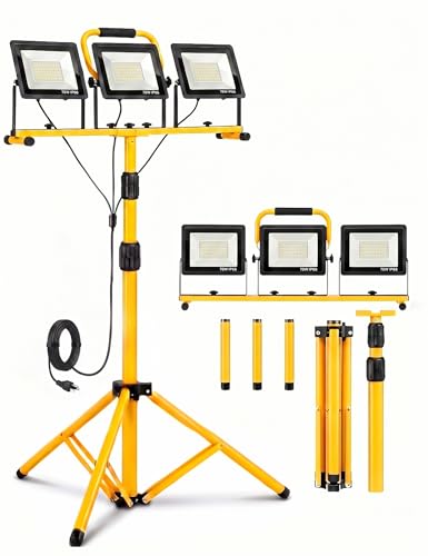 21000-Lumen LED Work Light with Stand for Job Site Garage - Image 2