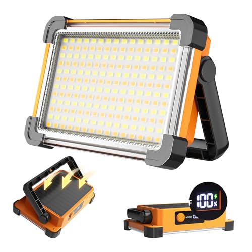 150W Solar Rechargeable Work Light, 180 LED 10000LM | Home Repair - Image 2