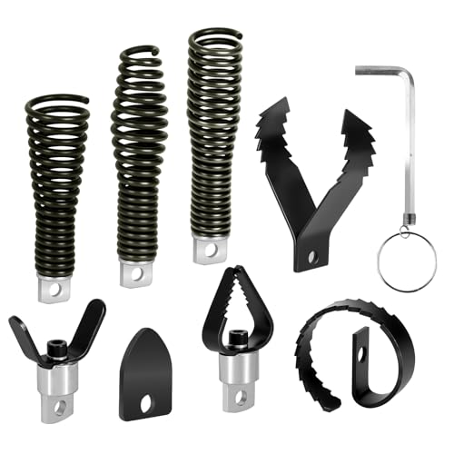8-Piece Drain Snake Drill Attachment, Cutter and Auger Set - Image 2