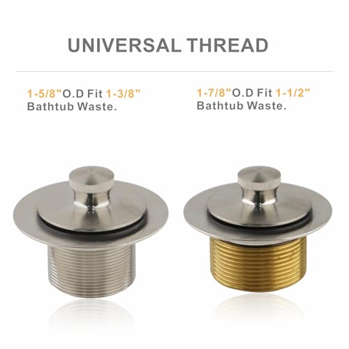 Brushed Nickel Bathtub Tub Drain Conversion Kit,Tub Drain - Image 6