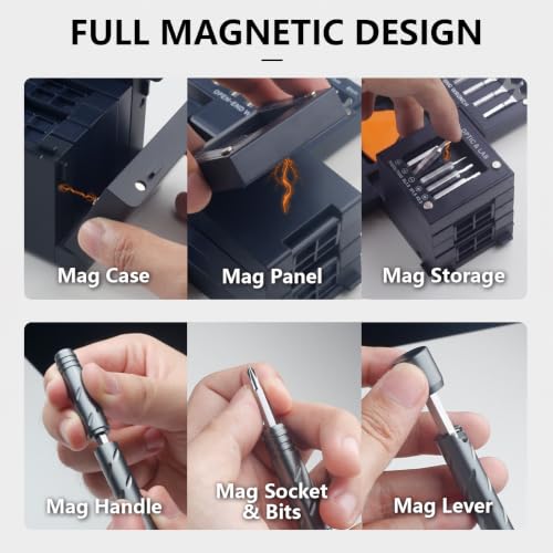 55-in-1 Magnetic Tool Cube Kit, Precision Screwdriver Set - Image 7