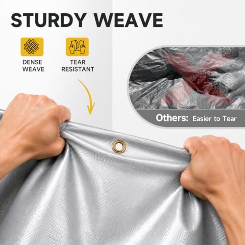Heavy Duty Waterproof Tarp, 10 x 20 FT - Image 6