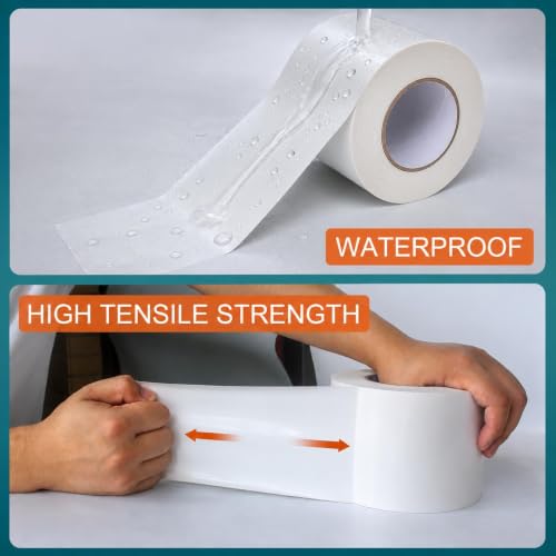 4" x 180' Vapor Barrier Tape, 9 Mil White Polyethylene Insulation - Image 7