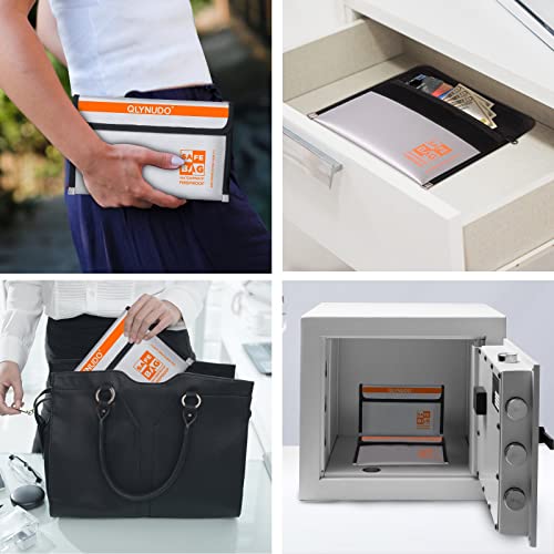 Small Fire Proof Travel Document Pouch, Birth Certificate - Image 7