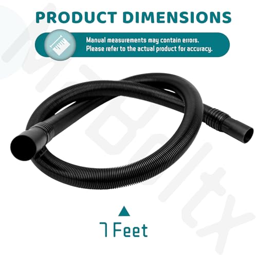 31713 7 Feet Wet/Dry Vacuum Hose Kit with 1-1/4" Adapter - Image 3