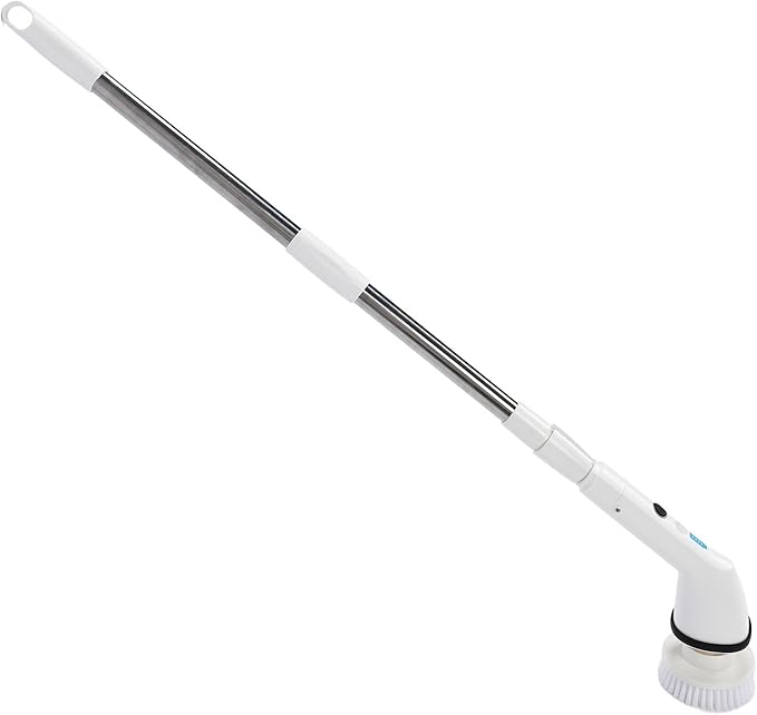 Focket Electric Scrubber, Cordless Rechargeable Cleaning Brush with Metal Extension Pole 2500mah Battery for Floor Furniture Bathroom Car