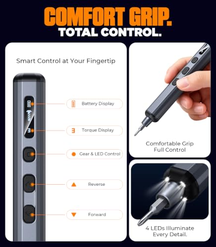 AXTH 76-in-1 Precision Electric Screwdriver Set, Mini | Home Repair - Image 5