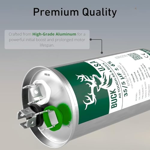 Buck 35+5uF 35/5 MFD ±6% CBB65B Dual Run Round Start | Pet Essentials - Image 5