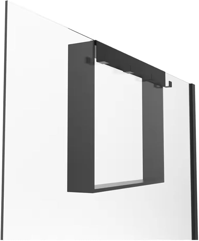 Over the Door Shower Caddy for Glass Door – 20"x16" Stainless Steel Hanging Shelf with Hooks, No-Drilling Frameless Shower Organizer, Rust-Proof Bathroom Storage for Towels & Toiletries
