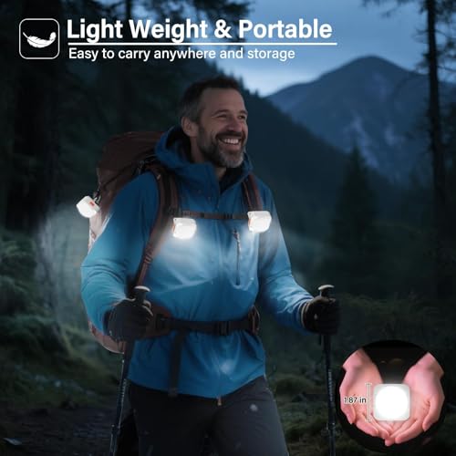 4Pack LED Rechargeable Camping Lights Tent Lantern Mini Emergency - Image 3