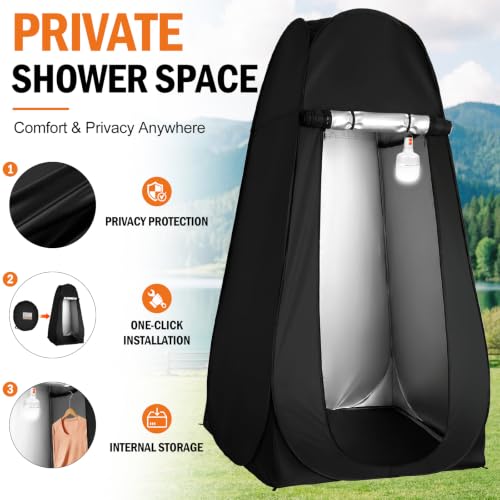Portable Camping Shower Kit with Privacy Tent Heated Water - Image 5