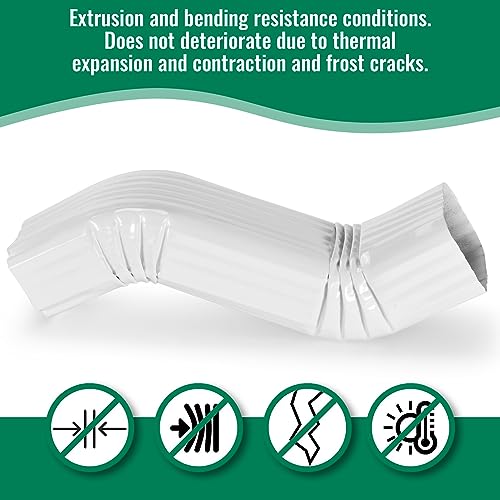 Downspout Leader Downspout Offset 2x3 White Style A (Offset 3") - Image 5