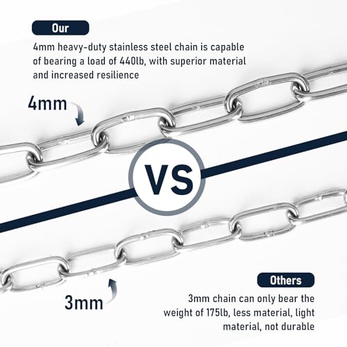Gate Chain for Outdoor Fence - Rustproof Metal Gate Latch Chain - Image 3