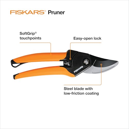 Fiskars SoftGrip Bypass Pruning Shears, 5/8” Cut Capacity Garden - Image 5