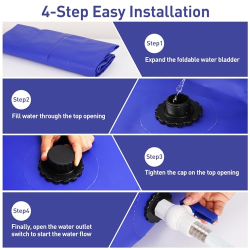 1000L/264gal Foldable Water Bladder Storage Container - Image 4