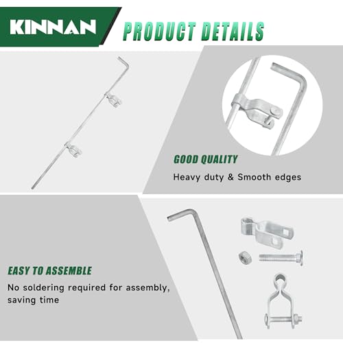 KINNAN 1-3/8" x 32" Gate Drop Rod Kit for Chain Link - Image 6