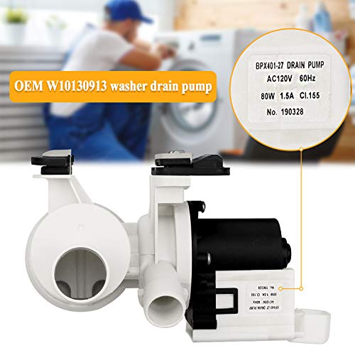WPW10730972 W10130913 W10130913-B Washer Drain Pump - Image 4