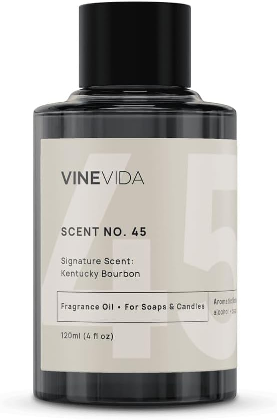 VINEVIDA [4oz] Kentucky Bourbon Fragrance Oil for Candle Making and Soap Making - Premium Candle Scents for Soy Candles