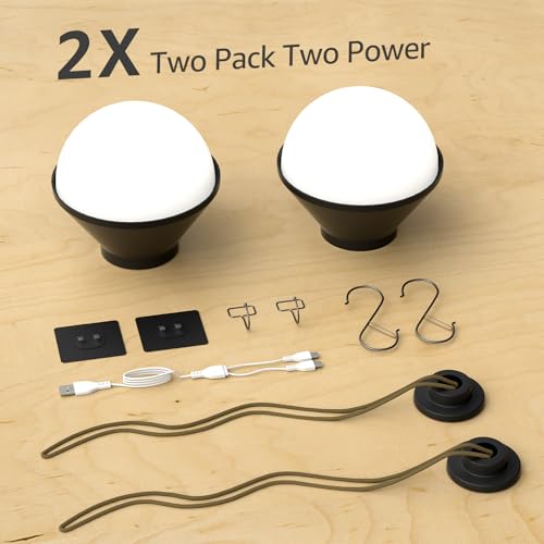 2-Pack LED Camping Lantern Rechargeable 5000mAh | Travel Essentials - Image 4