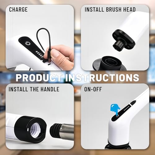 Electric Spin Scrubber- Ditch the Scrubbing! Long Handle - Image 5