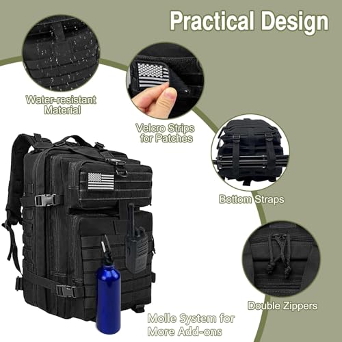 WOLT Military Tactical Backpack for Men 45L Molle Backpack - Image 5