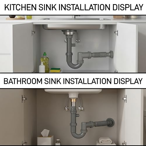 Universal 1-1/4 and 1-1/2 Inch P-Trap Sink Drain Kit - Image 5