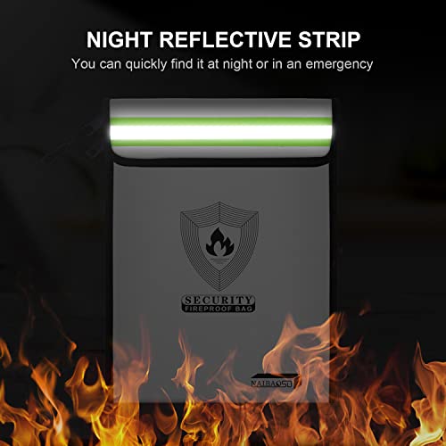15.5"x11.8" Fireproof Document Bag, 2 Pockets | Travel Essentials - Image 5