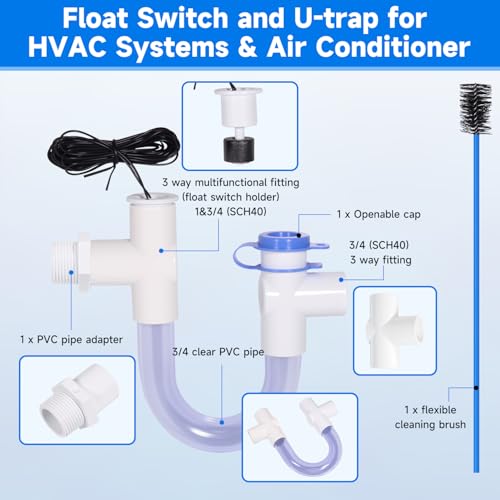 Condensate Trap with Built-in Overflow Switch for HVAC Systems & - Image 5
