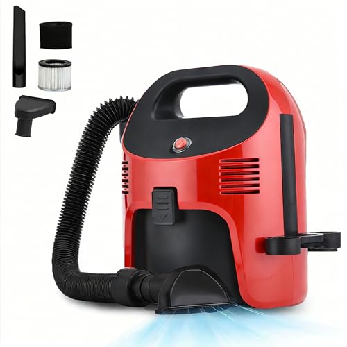 Wet Dry Shop Vacuum, Small Portable for Car Garage Black-Red Elf - Image 2