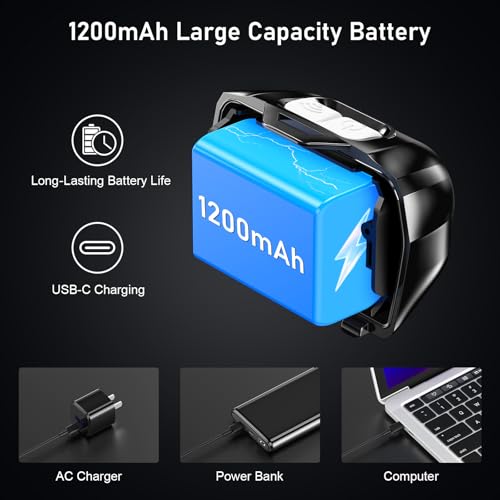 Blukar LED Headlamp Rechargeable, 2000L Super Bright Headlight - Image 7