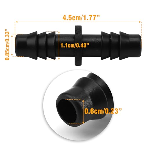 30Pcs 8mmx11mm PE tubing Drip Irrigation Fittings, Soaker Hose - Image 4