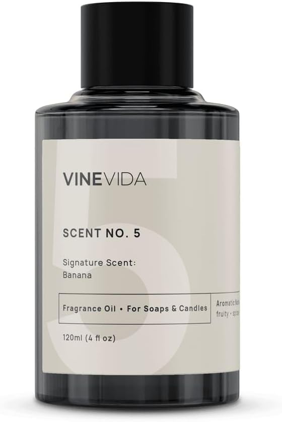 VINEVIDA [4oz] Banana Fragrance Oil for Candle & Soap Making - Made in USA Candle & Soap Scents