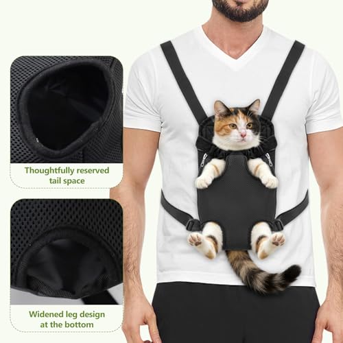 Black Portable Pet Carrier Backpack, Adjustable Dog Carrier - Image 7