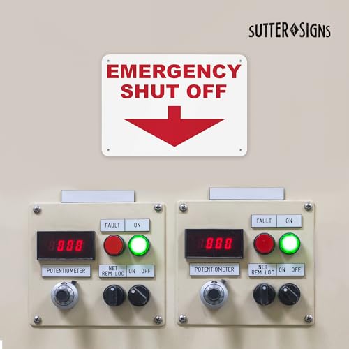 Emergency Shut Off Rust-free Aluminum Sign | Tools & Home Repair - Image 5