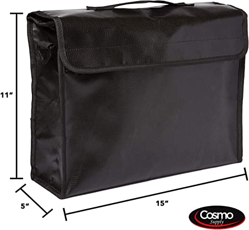 Cosmo Fireproof Document Bags Large Fireproof Bag for Cash - Image 3
