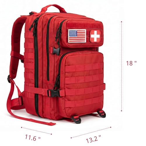 NOVO Red First Aid Backpack Empty, First aid Back Pack - Image 4