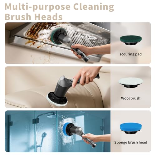 Electric Spin Scrubber, Cordless Handheld Cleaning Brush - Image 8