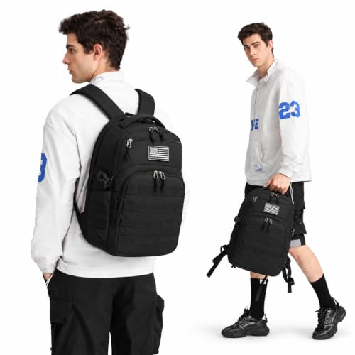 Military tactical backpack, backpack for men black | Travel Essentials - Image 3