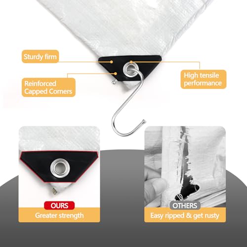 16 Mil Ultra Thick 8x10 Ft Small Tarps Heavy Duty Waterproof - Image 6