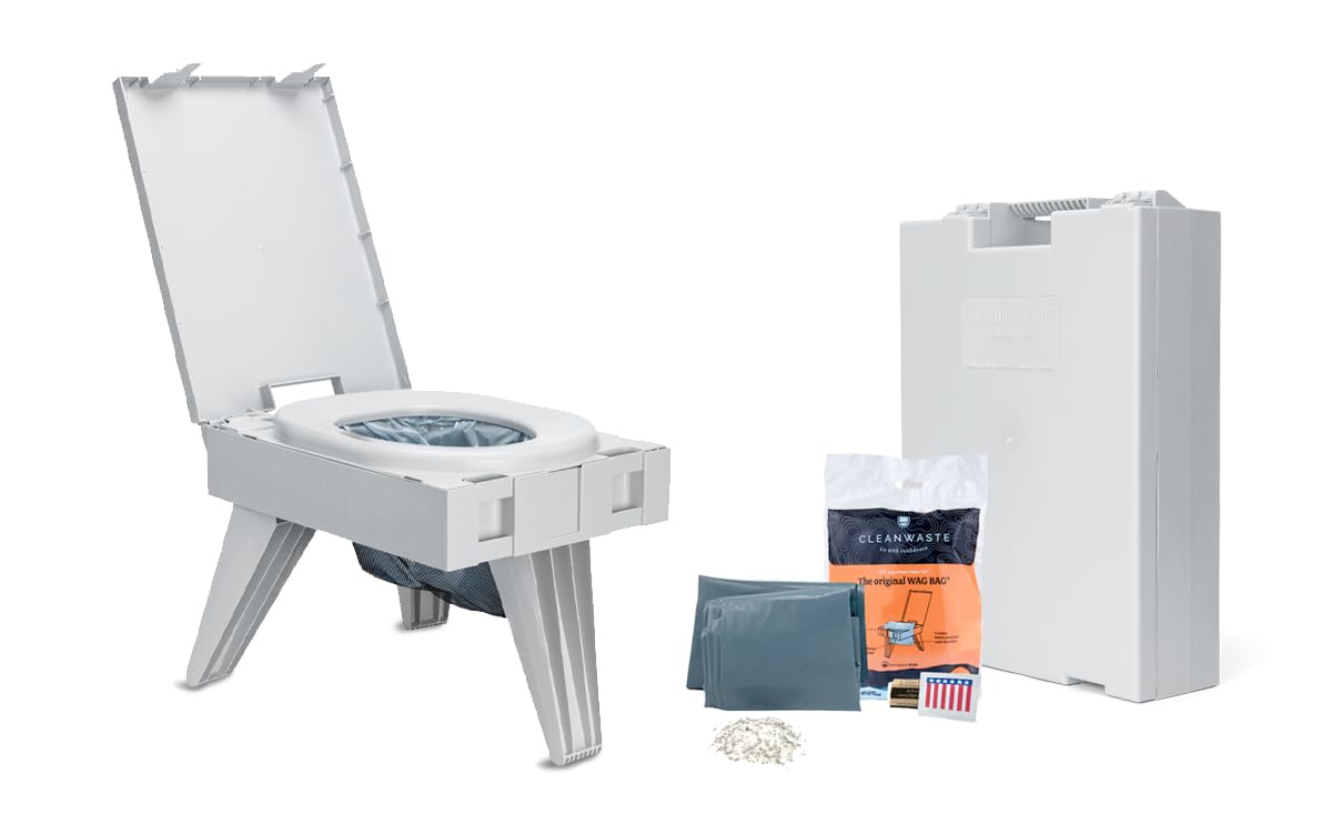 Cleanwaste GO Anywhere Portable Folding Toilet with WAG - Image 1