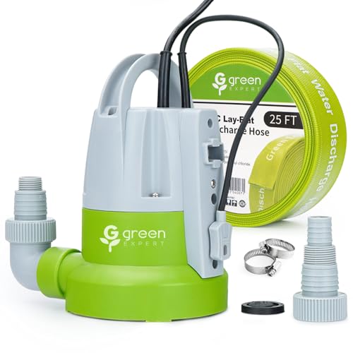 Green Expert 1/3HP Submersible Sump Pump Kit with 25FT Lay-Flat - Image 2