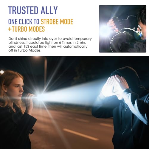 2pack Rechargeable EDC Flashlight - Emergency One Click - Image 6
