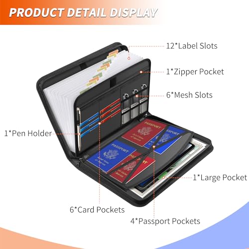 Accordion File Organizer with 13 Pockets Fireproof - Image 5