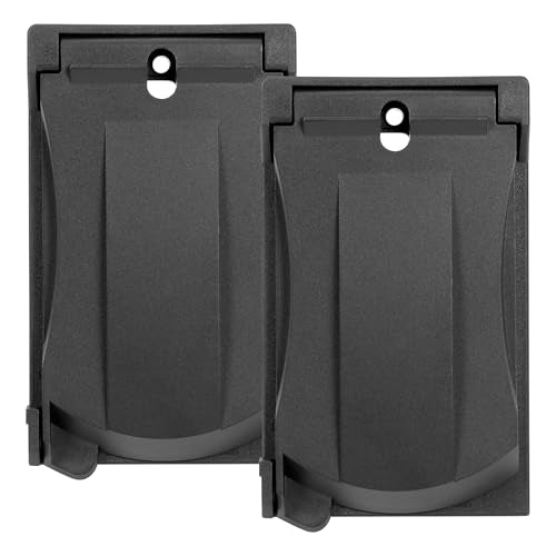 Maxxima 1-Gang Vertical Outdoor Outlet Cover Box, Black, 2-Pack - Image 2
